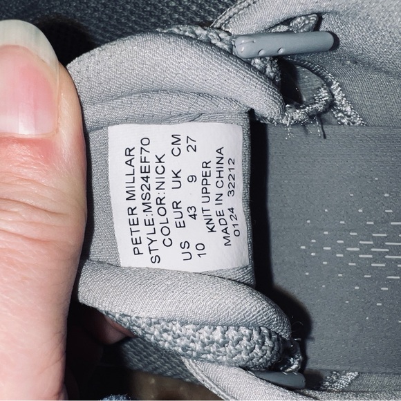 Peter Millar Men’s Knit Gray Nick Style US 10 EU 43 Casual Comfort Shoes - Picture 8 of 9